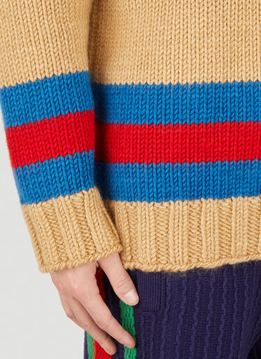 Gucci Striped Sweater Beige guc0151055