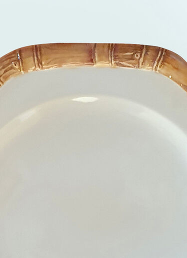 Les-Ottomans Set Of Two Bamboo Presentation Plates White wps0691390