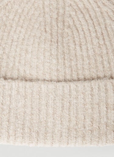 Acne Studios Knit Beanie Hat Beige acn0152036
