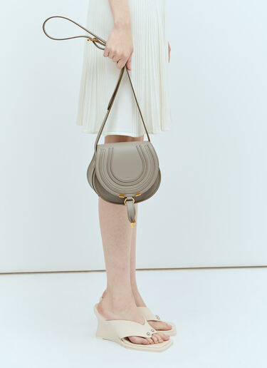 Chloé Marcie Small Saddle Bag Grey chl0256019