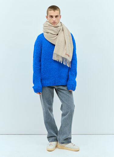 Acne Studios Oversized Fringe Wool Scarf Beige acn0155050