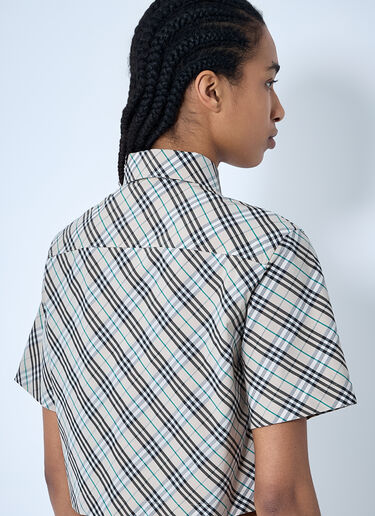 Burberry Crop Check Shirt Beige bur0259008