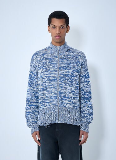 Marni Lana and Alpaca Cardigan Blue mni0163001