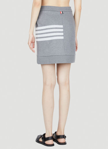 Thom Browne Four-Bar Knitted Mini Tube Skirt Grey thb0253023
