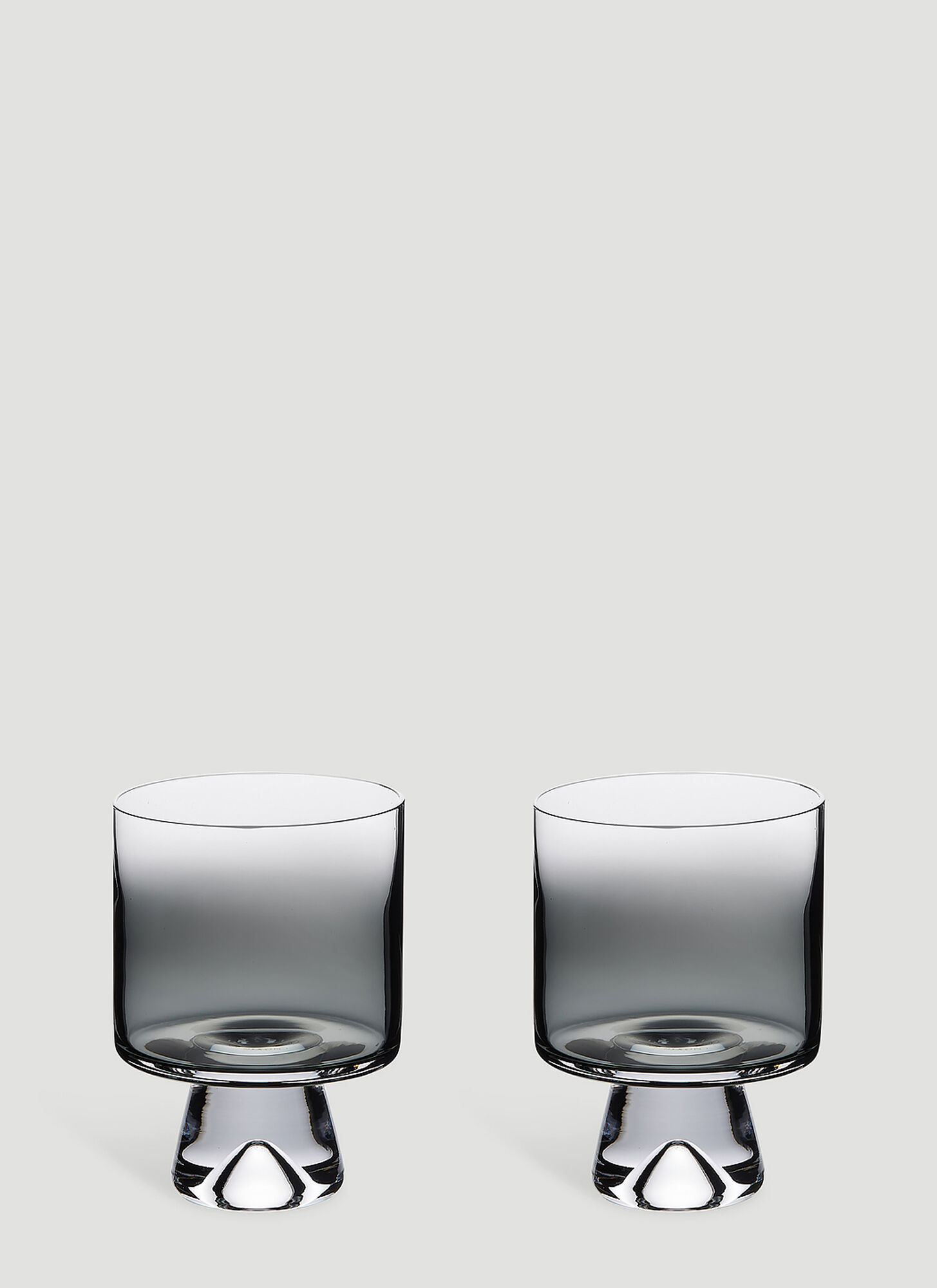 Tom Dixon Tank Low Ball Set-of-two Glasses In Black