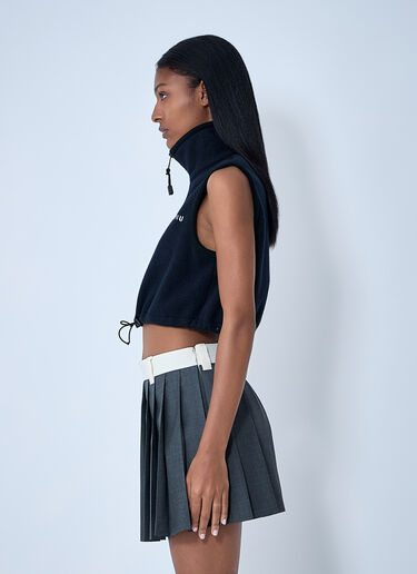 Logo Motif Gilet Miu Miu Logo Motif Gilet Blue miu0262104