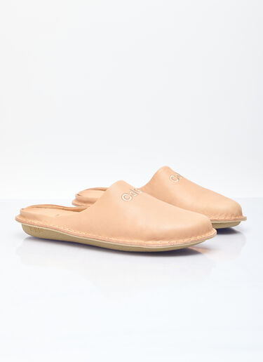 Comme des Garçons Homme x VIBAe Leather Slip-On Shoes Beige chv0156002