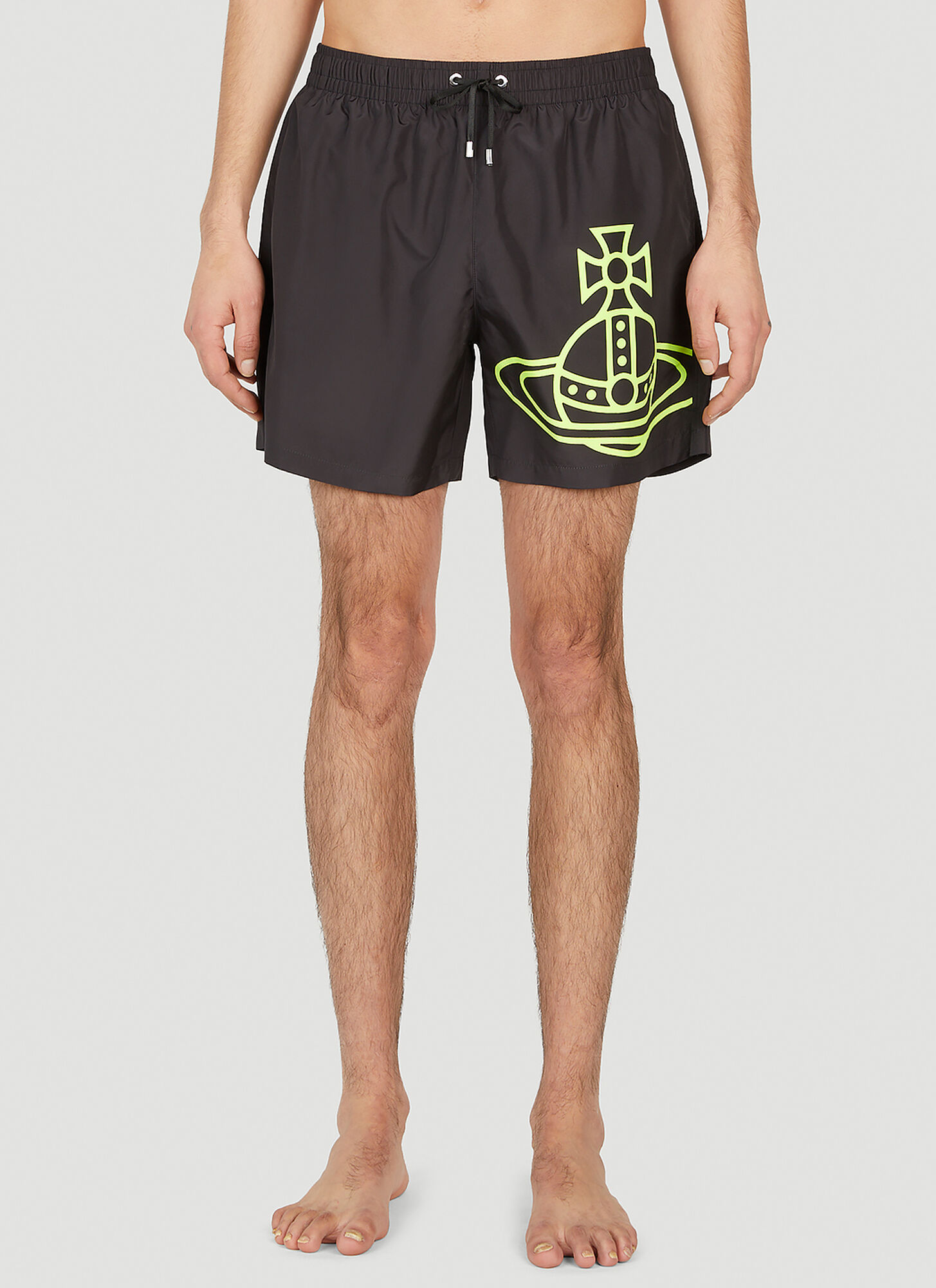 Vivienne Westwood Logo-print Swim Shorts In Black
