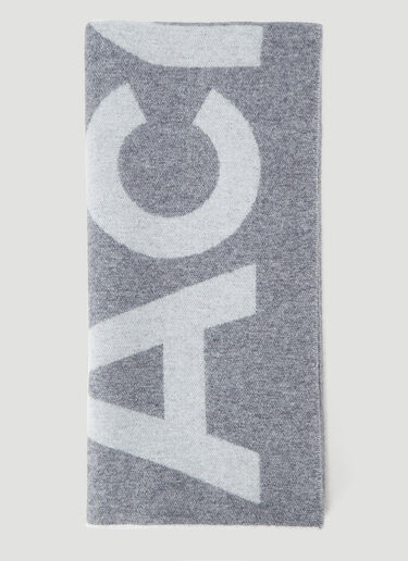 Acne Studios Toronty Logo R Scarf Grey acn0343018