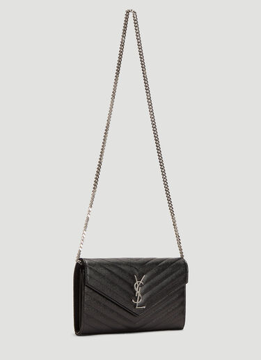 Saint Laurent YSL Monogrammed Wallet Bag Black sla0230038