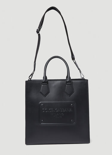 Dolce & Gabbana Logo Embossed Tote Bag Black dol0151004