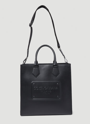 Logo Embossed Tote Bag Dolce & Gabbana Logo Embossed Tote Bag Black dol0151004