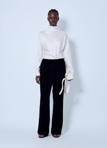 LN-CC® - RÓHE: Velvet Relaxed Trousers - Black RÓHE Velvet Relaxed Trousers Black roe0266008