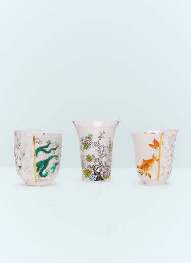Set Of Three Hybrid Aglaura Glasses Seletti Set Of Three Hybrid Aglaura Glasses Multicolour wps0691129