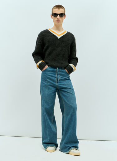 Stüssy 모헤어 테니스 스웨터  블랙 sts0153031