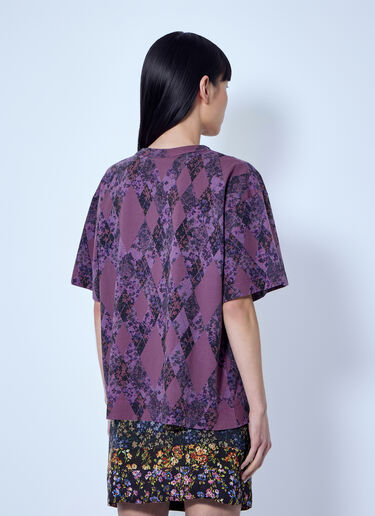 Dries Van Noten Argyle Print T-Shirt Lilac dvn0266013