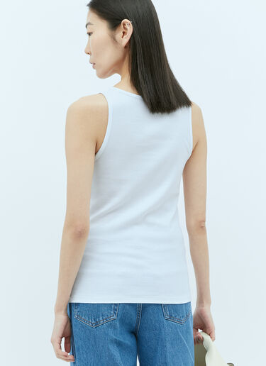 TOTEME Classic Rib Tank Top White tot0256001