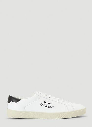 Saint Laurent Court Classic 徽标运动鞋 白色 sla0140023