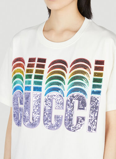 Gucci G-Loved Embellished T-Shirt White guc0251192