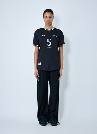 Logo Print Jersey T-Shirt Y-3 Logo Print Jersey T-Shirt Black yyy0364040