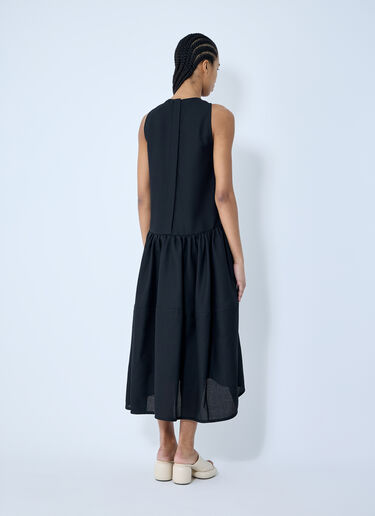 Jil Sander ギャザー・ウールマキシワンピース  ブラック jil0259005