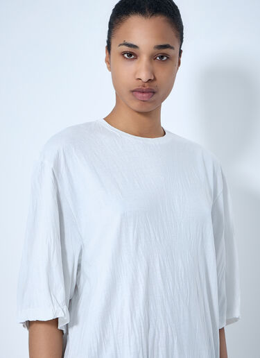TOTEME Oversized Cotton T-Shirt Dress White tot0264021