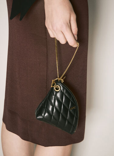 Saint Laurent Sade Triangle Coin Purse Black sla0257110