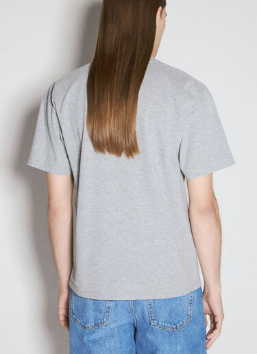 Saint Laurent Cassandre Piqué T-Shirt Grey sla0156010