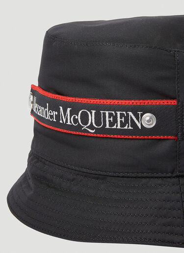 Alexander McQueen ロゴグラフィティバケットハット ブラック amq0151081