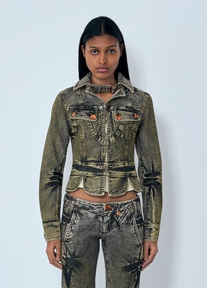 Miss Sixty x KNWLS Tie-Dye Denim Jacket Green msk0263018