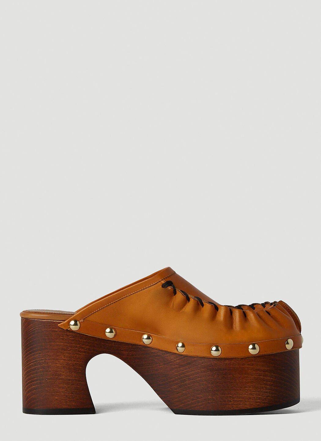 Wooden platform mules cheap