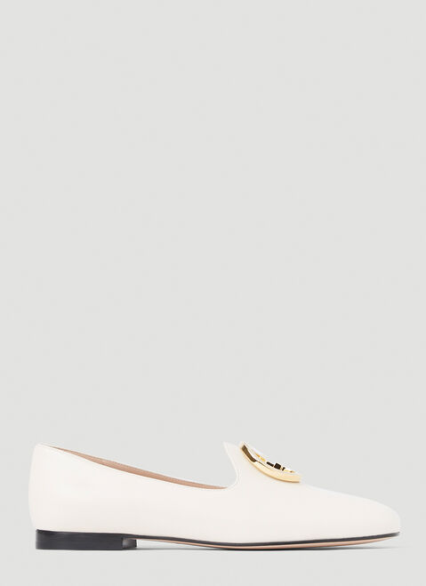 Saint Laurent Logo Plaque Loafers Black sla0253063