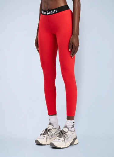 Palm Angels Classic Logo Sport Leggings Red pma0264247