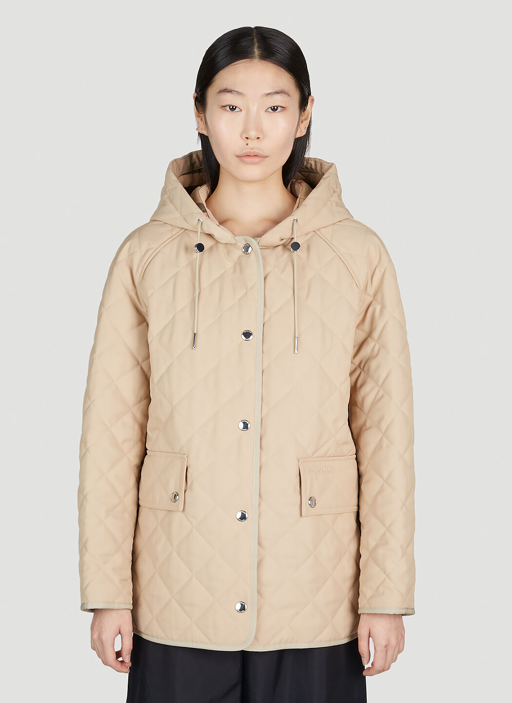Burberry tan quilted jacket clearance
