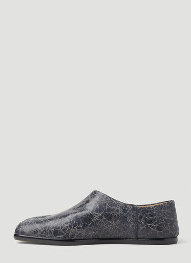 Maison Margiela Cracked Tabi Flats Black mla0151026