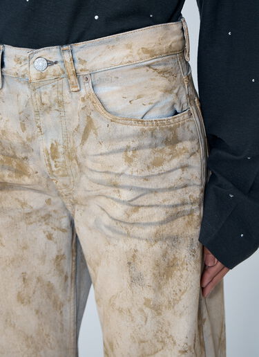 Acne Studios 2021F Faded Five-Pocket Jeans Beige acn0263009