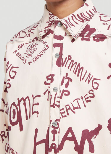 Come Tees Illustrative Snap Jacket Beige com0340001