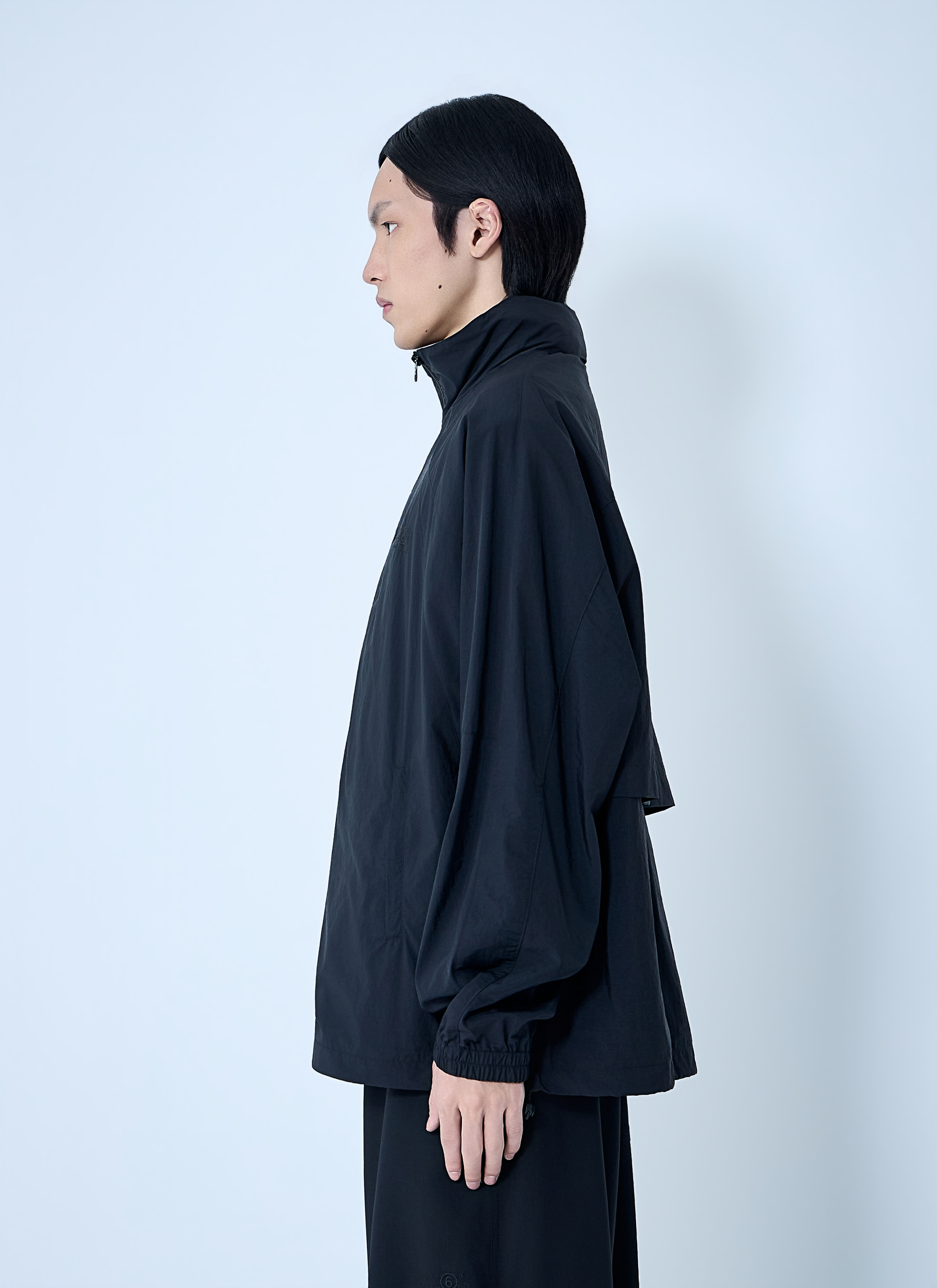 MM6 Maison Margiela Men's' High-Neck Zip-Up Jacket in Black | LN-CC®