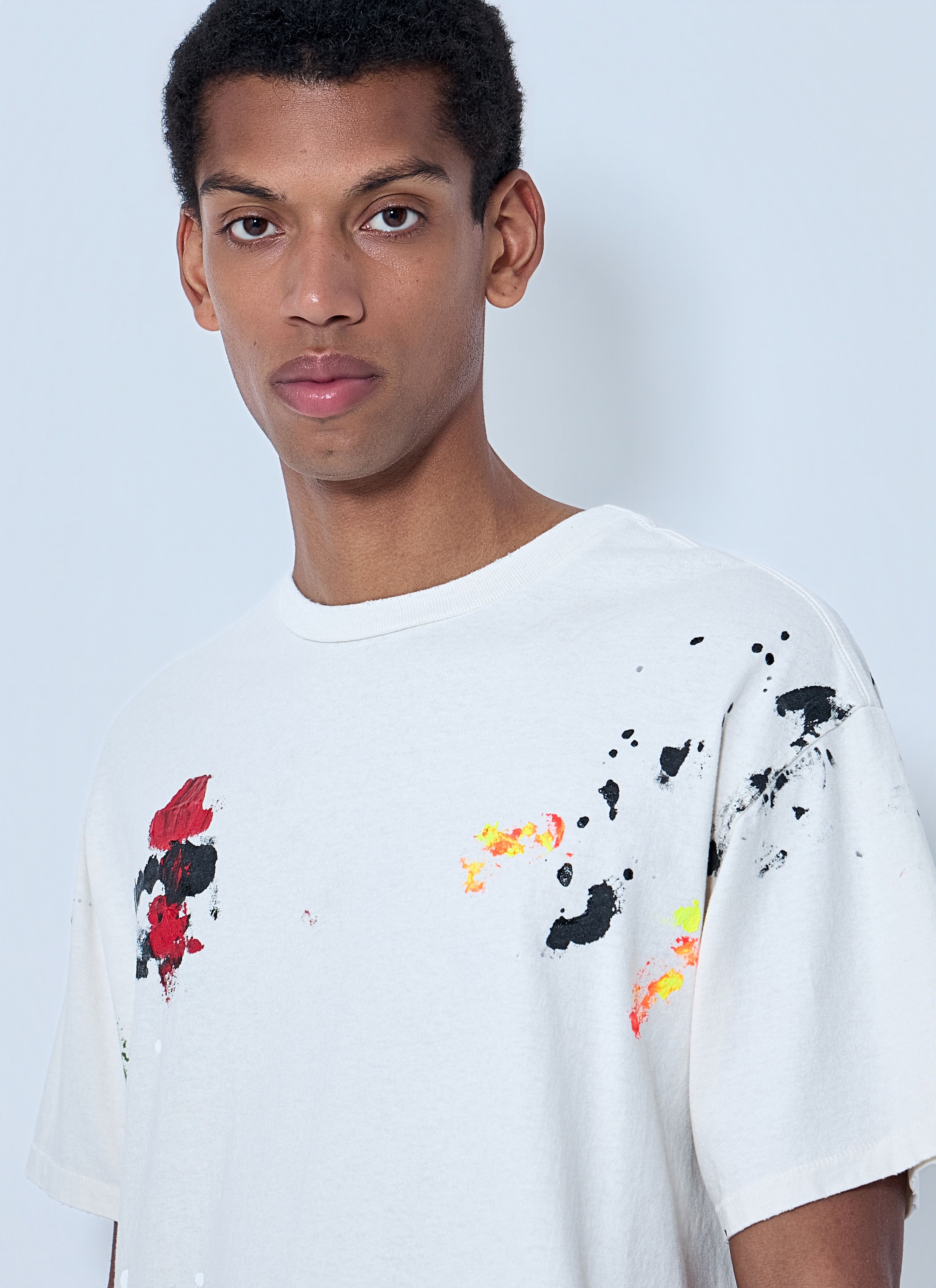 Gallery Dept. Men's' Abstract Print Cotton T-Shirt in Cream | LN-CC®