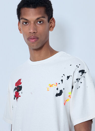 Gallery Dept. Abstract Print Cotton T-Shirt Cream gdp0164006