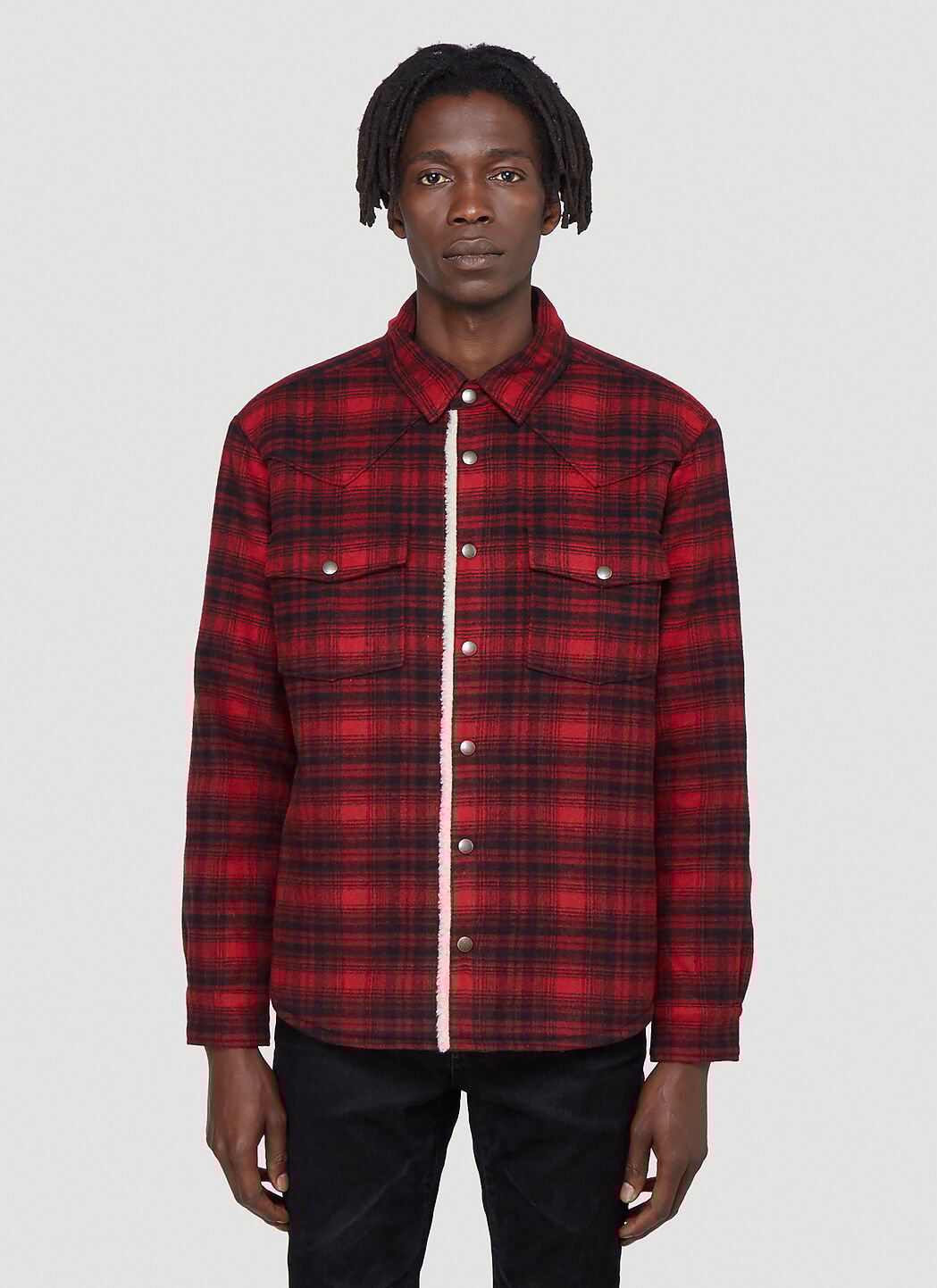 Saint laurent clearance red shirt