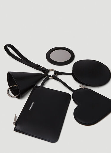 Jil Sander 多袋钥匙圈 黑色 jil0251056
