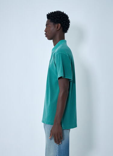 ERL Logo Motif Polo Shirt Green erl0162007