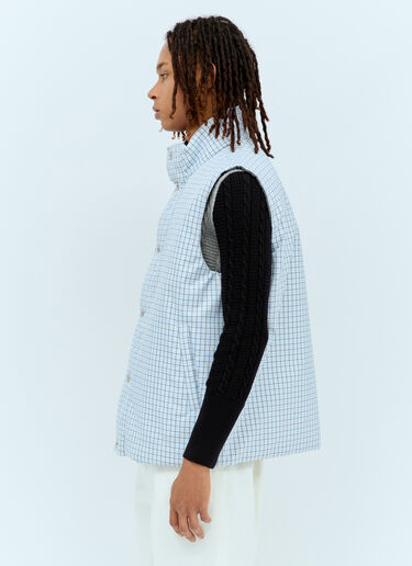 Thom Browne Four-Bar Reversible Vest Blue thb0155010