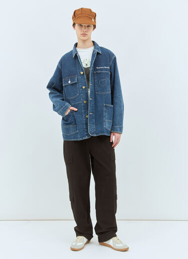 Human Made Logo Embroidery Denim Jacket Blue hmd0158001
