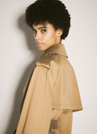 Saint Laurent Twill Trench Coat Beige sla0257013