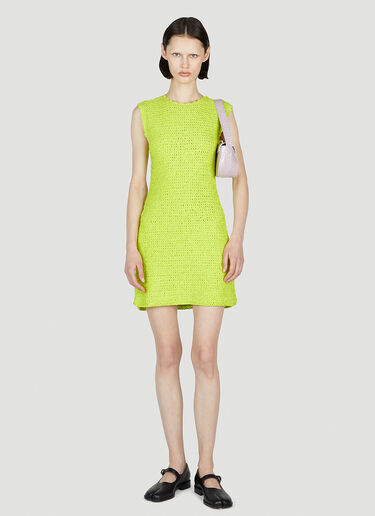 GANNI Open Back Mini Dress Green gan0252005