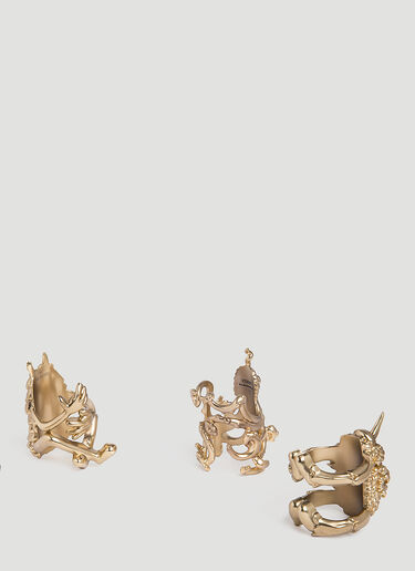 L'Objet Monster Ball Napkin Rings Set of Four Gold wps0642316