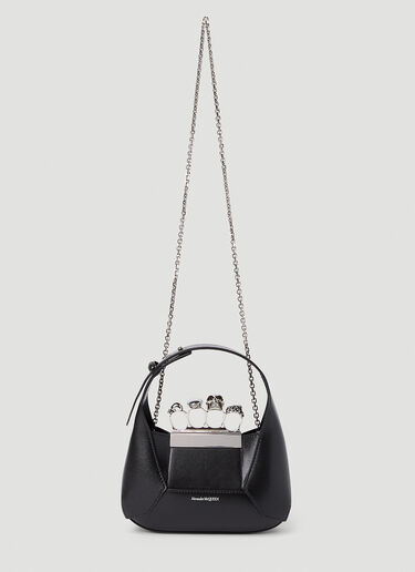 Alexander McQueen Jewelled Hobo Mini Bag Black amq0251043