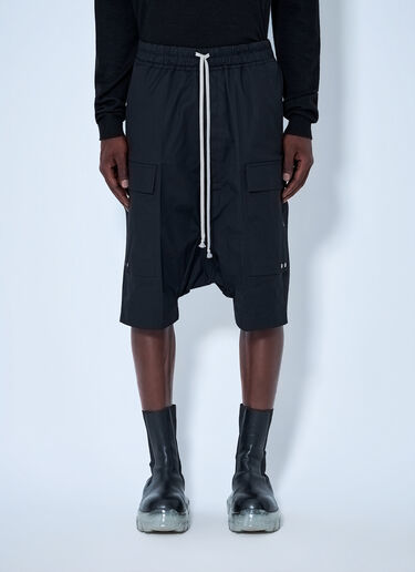 LN-CC® - Rick Owens: Cargo Shorts - Black Rick Owens Cargo Shorts Black ric0165055
